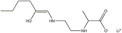 2-[N-[2-[N-(2-Hydroxy-1-hexenyl)amino]ethyl]amino]propionic acid lithium salt Struktur