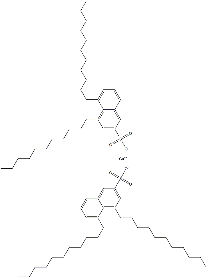 Bis(4,5-diundecyl-2-naphthalenesulfonic acid)calcium salt Struktur