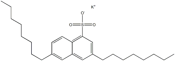 3,6-Dioctyl-1-naphthalenesulfonic acid potassium salt Struktur