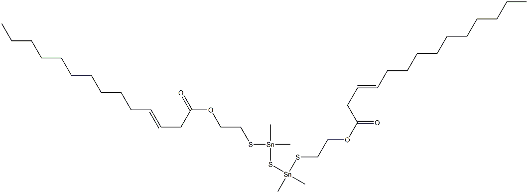 Bis[dimethyl[[2-(2-tridecenylcarbonyloxy)ethyl]thio]stannyl] sulfide Struktur