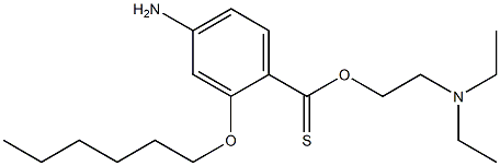 4-Amino-2-(hexyloxy)thiobenzoic acid O-[2-(diethylamino)ethyl] ester Struktur