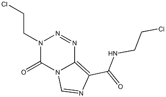 3-(2-Chloroethyl)-3,4-dihydro-4-oxo-N-(2-chloroethyl)imidazo[5,1-d]-1,2,3,5-tetrazine-8-carboxamide Struktur