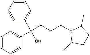 1,1-Diphenyl-4-(2,5-dimethyl-1-pyrrolidinyl)-1-butanol Struktur