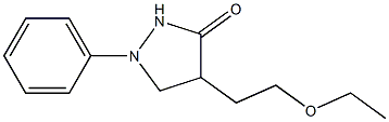 1-Phenyl-4-(2-ethoxyethyl)pyrazolidin-3-one Struktur