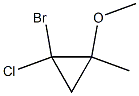 1-Bromo-1-chloro-2-methyl-2-methoxycyclopropane Struktur