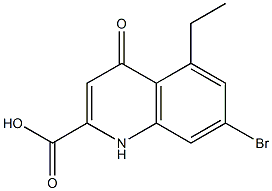 7-Bromo-5-ethyl-1,4-dihydro-4-oxoquinoline-2-carboxylic acid Struktur