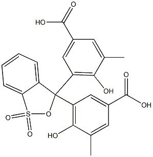 3,3-Bis(3-carboxy-6-hydroxy-5-methylphenyl)-3H-2,1-benzoxathiole 1,1-dioxide Struktur