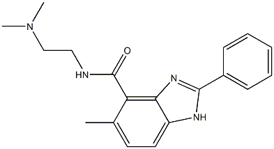 2-(Phenyl)-N-[2-(dimethylamino)ethyl]-5-methyl-1H-benzimidazole-4-carboxamide Struktur