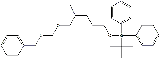 (2R)-1-(Benzyloxymethoxy)-2-methyl-5-(tert-butyldiphenylsiloxy)pentane Struktur