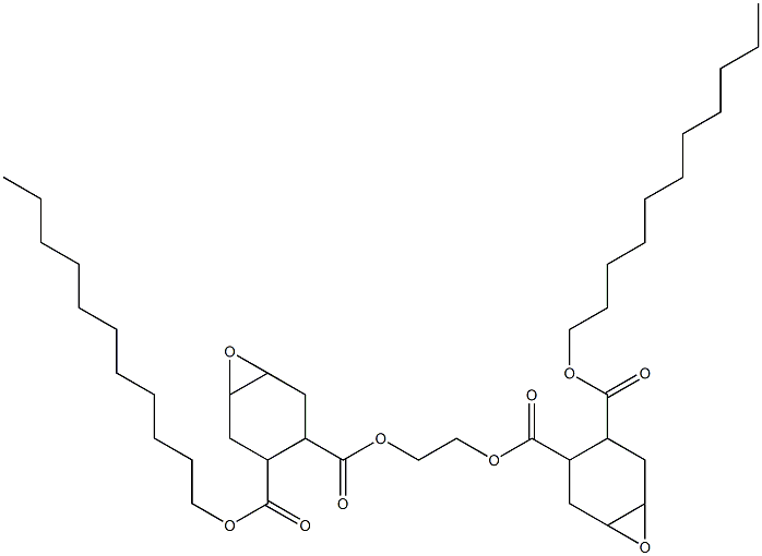 Bis[2-(undecyloxycarbonyl)-4,5-epoxy-1-cyclohexanecarboxylic acid]ethylene ester Struktur