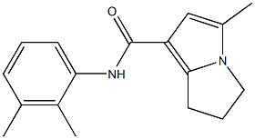 6,7-Dihydro-3-methyl-N-(2,3-dimethylphenyl)-5H-pyrrolizine-1-carboxamide Struktur