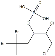 Phosphoric acid hydrogen (2,2-dibromopropyl)(2,3-dichloropropyl) ester Struktur