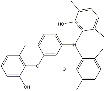 N,N-Bis(6-hydroxy-2,5-dimethylphenyl)-3-(2-hydroxy-6-methylphenoxy)benzenamine Struktur