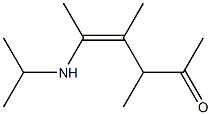 3,4-Dimethyl-2-[isopropylamino]-2-hexen-5-one Struktur