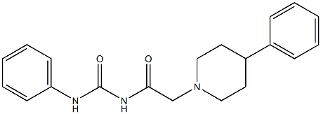 1-Phenyl-3-[(4-phenylpiperidino)acetyl]urea Struktur