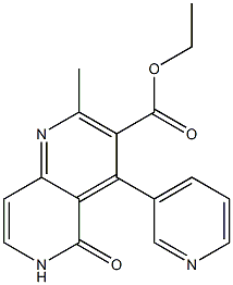 4-(3-Pyridinyl)-2-methyl-5-oxo-5,6-dihydro-1,6-naphthyridine-3-carboxylic acid ethyl ester Struktur