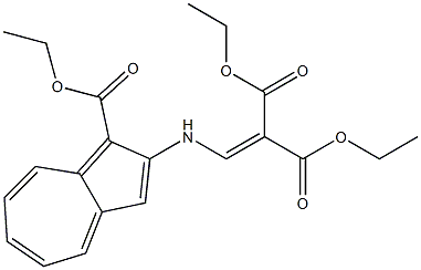 2-[2,2-Bis(ethoxycarbonyl)ethenyl]aminoazulene-1-carboxylic acid ethyl ester Struktur