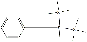 2-(Phenylethynyl)-1,1,1,2,3,3,3-heptamethyltrisilane Struktur