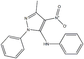 1-Phenyl-3-methyl-4-nitro-5-(phenylamino)-1H-pyrazole Struktur