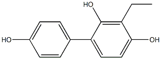 3-Ethyl-1,1'-biphenyl-2,4,4'-triol Struktur