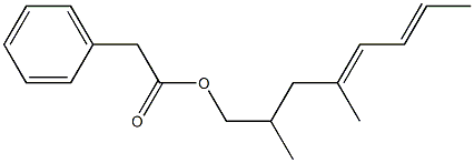 Phenylacetic acid 2,4-dimethyl-4,6-octadienyl ester Struktur