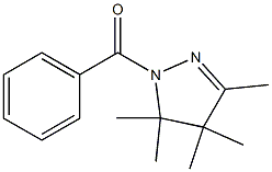 4,5-Dihydro-3,4,4,5,5-pentamethyl-1-benzoyl-1H-pyrazole Struktur