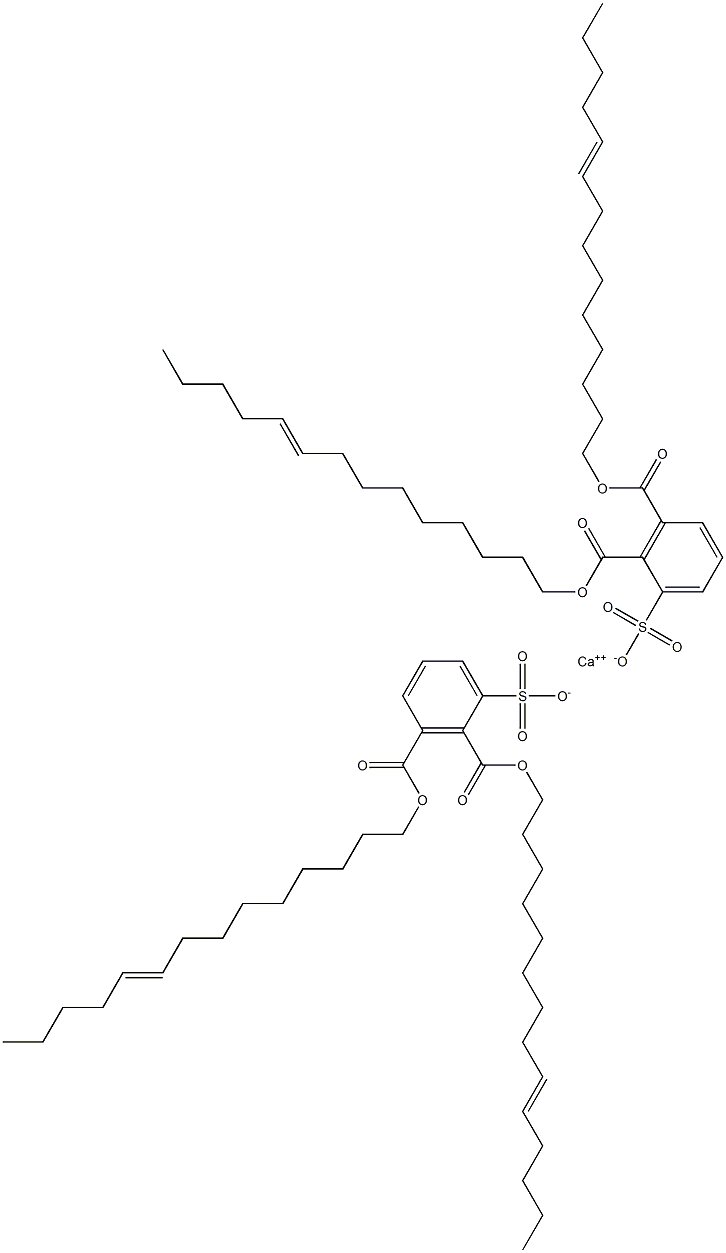 Bis[2,3-di(9-tetradecenyloxycarbonyl)benzenesulfonic acid]calcium salt Struktur