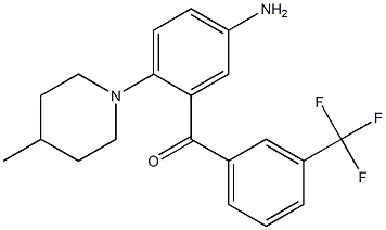 5-Amino-3'-(trifluoromethyl)-2-(4-methyl-1-piperidinyl)benzophenone Struktur