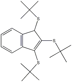 1,2,3-Tris(tert-butylthio)-1H-indene Struktur