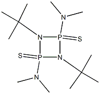 2,4-Bis(dimethylamino)-1,3-bis(tert-butyl)-2,4-dithioxo-1,3,2,4-diazadiphosphetidine Struktur