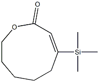 (E)-4-Trimethylsilyl-1-oxacyclonona-3-en-2-one Struktur