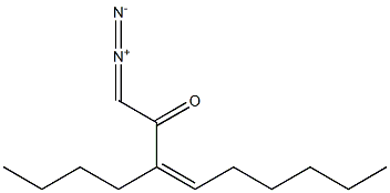 (Z)-1-Diazo-3-butyl-3-nonen-2-one Struktur