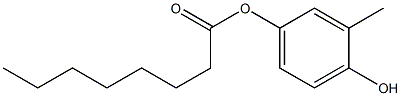 Octanoic acid 4-hydroxy-3-methylphenyl ester Struktur