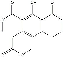 8-Hydroxy-7-(methoxycarbonyl)-1-oxo-1,2,3,4-tetrahydronaphthalene-6-acetic acid methyl ester Struktur