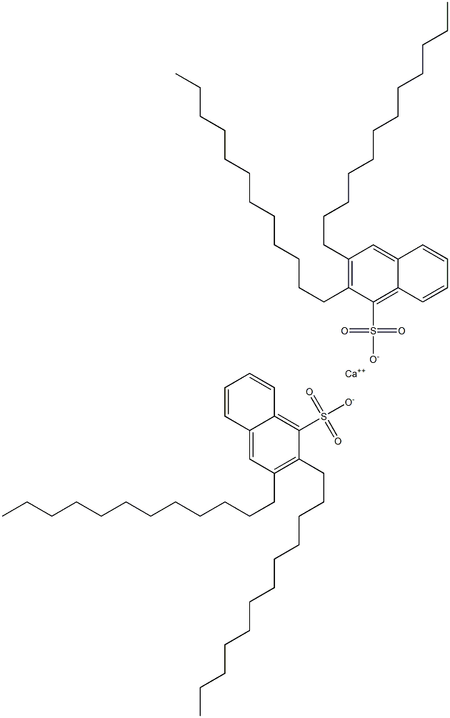 Bis(2,3-didodecyl-1-naphthalenesulfonic acid)calcium salt Struktur