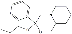 Octahydro-3-propyloxy-3-phenylpyrido[2,1-c][1,4]oxazine Struktur