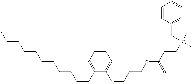 N,N-Dimethyl-N-benzyl-N-[2-[[3-(2-undecylphenyloxy)propyl]oxycarbonyl]ethyl]aminium Struktur