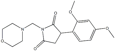 2-(2,4-Dimethoxyphenyl)-N-(morpholinomethyl)succinimide Struktur