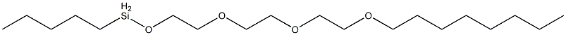 Pentyl[2-[2-[2-(octyloxy)ethoxy]ethoxy]ethoxy]silane Struktur