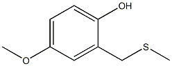 2-[(Methylthio)methyl]-4-methoxyphenol Struktur