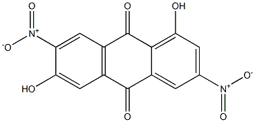 1,6-Dihydroxy-3,7-dinitroanthraquinone Struktur