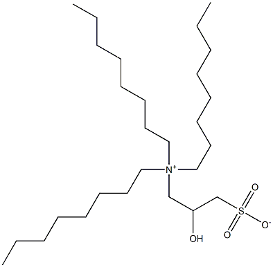 N,N-Dioctyl-N-(2-hydroxy-3-sulfonatopropyl)-1-octanaminium Struktur