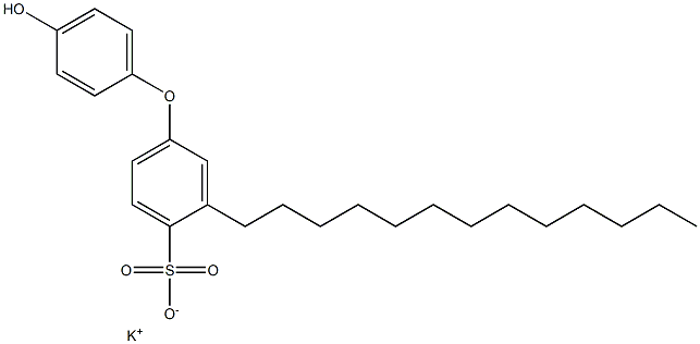 4'-Hydroxy-3-tridecyl[oxybisbenzene]-4-sulfonic acid potassium salt Struktur