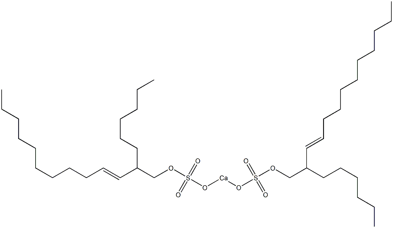 Bis(2-hexyl-3-tridecenyloxysulfonyloxy)calcium Struktur