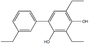 2,6-Diethyl-4-(3-ethylphenyl)benzene-1,3-diol Struktur