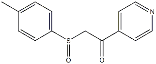 1-(4-Pyridyl)-2-(p-tolyl)sulfinylethanone Struktur