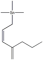 [(2Z)-4-Propyl-2,4-pentadienyl]trimethylstannane Struktur