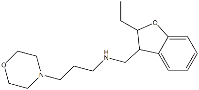 4-[3-[[(2,3-Dihydro-2-ethylbenzofuran-3-yl)methyl]amino]propyl]morpholine Struktur