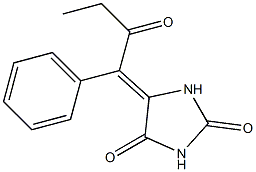 5-(2-Oxo-1-phenylbutylidene)imidazolidine-2,4-dione Struktur