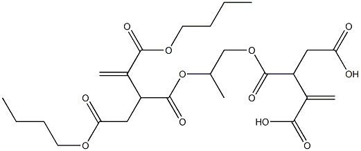 3,3'-[1-Methylethylenebis(oxycarbonyl)]bis(1-butene-2,4-dicarboxylic acid dibutyl) ester Struktur